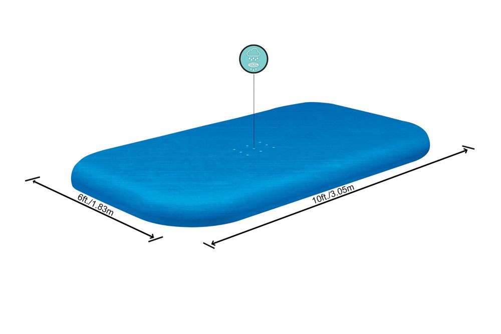 Bestway Pool-Abdeckplane Bestway PE Abdeckplane passend für 305 x 183 cm Family Pools, blau, ec