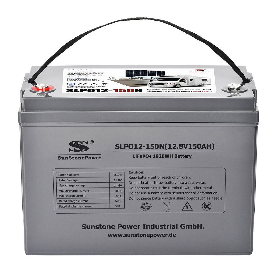 Sunstone Power 12V 150AH Lithium Batterie 1920Wh Energiespeicher Akku für Boot Solarakkus