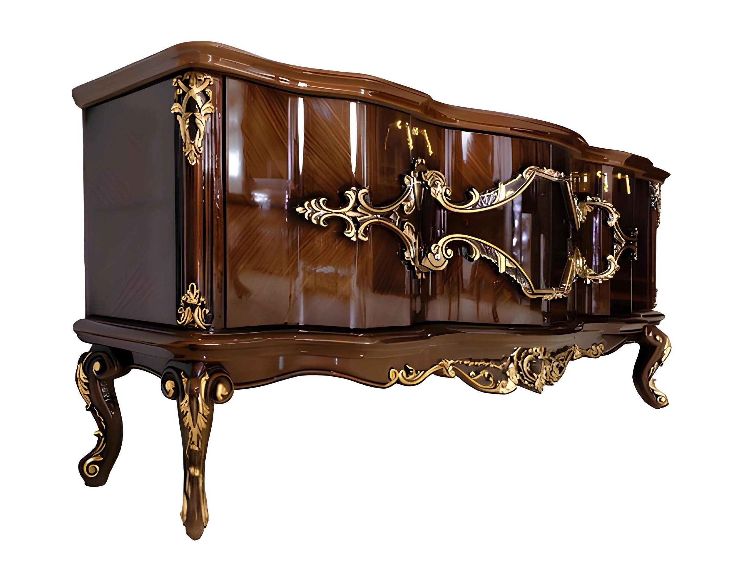 JVmoebel Konsole Eleganter Wandtisch in Holzoptik mit Stauraum und Ablagefläche (Konsole), Made in Europa