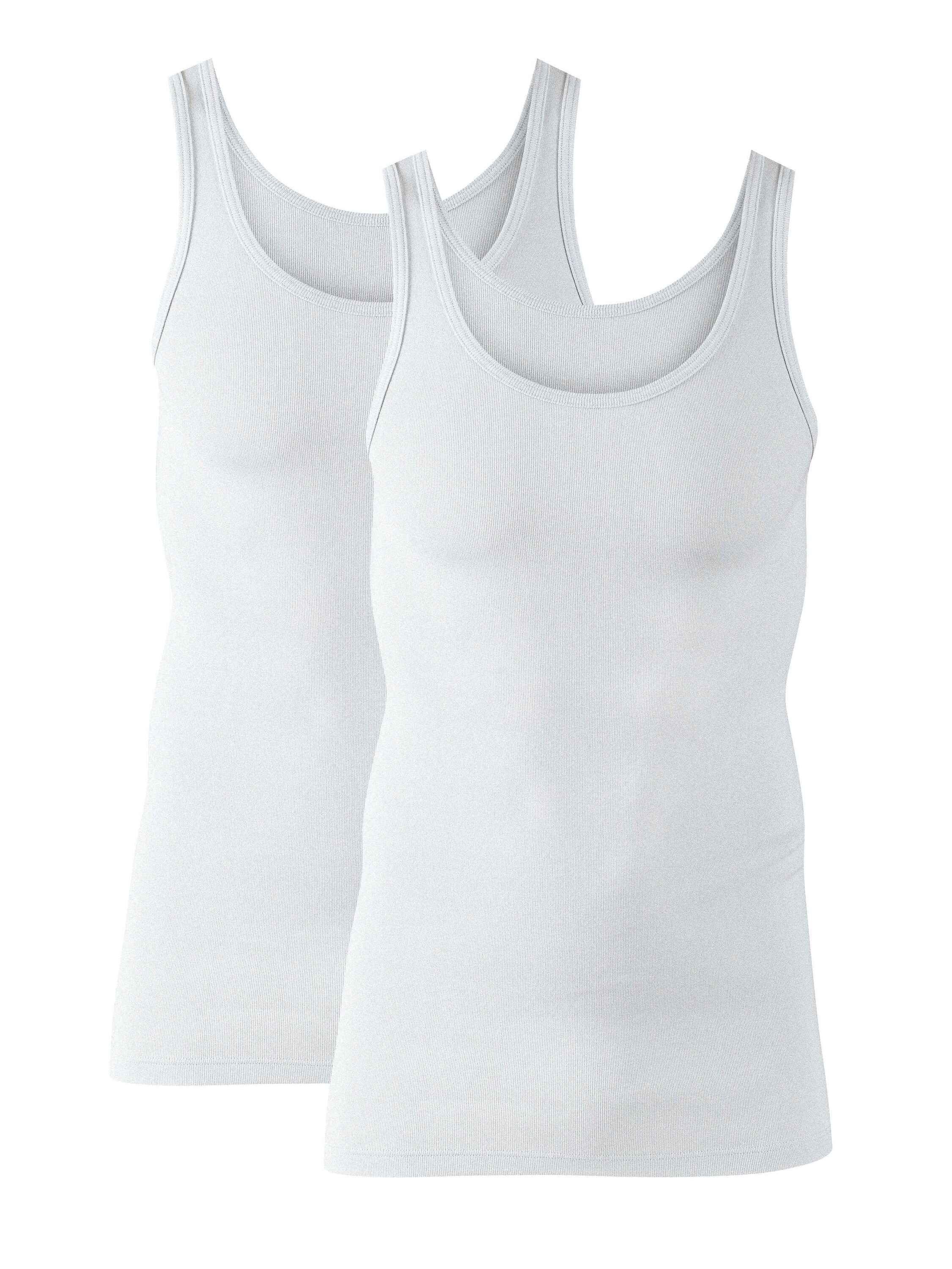 (2-St., 2er-Pack CALIDA 2er-Pack) Athletic-Shirt Unterhemd White