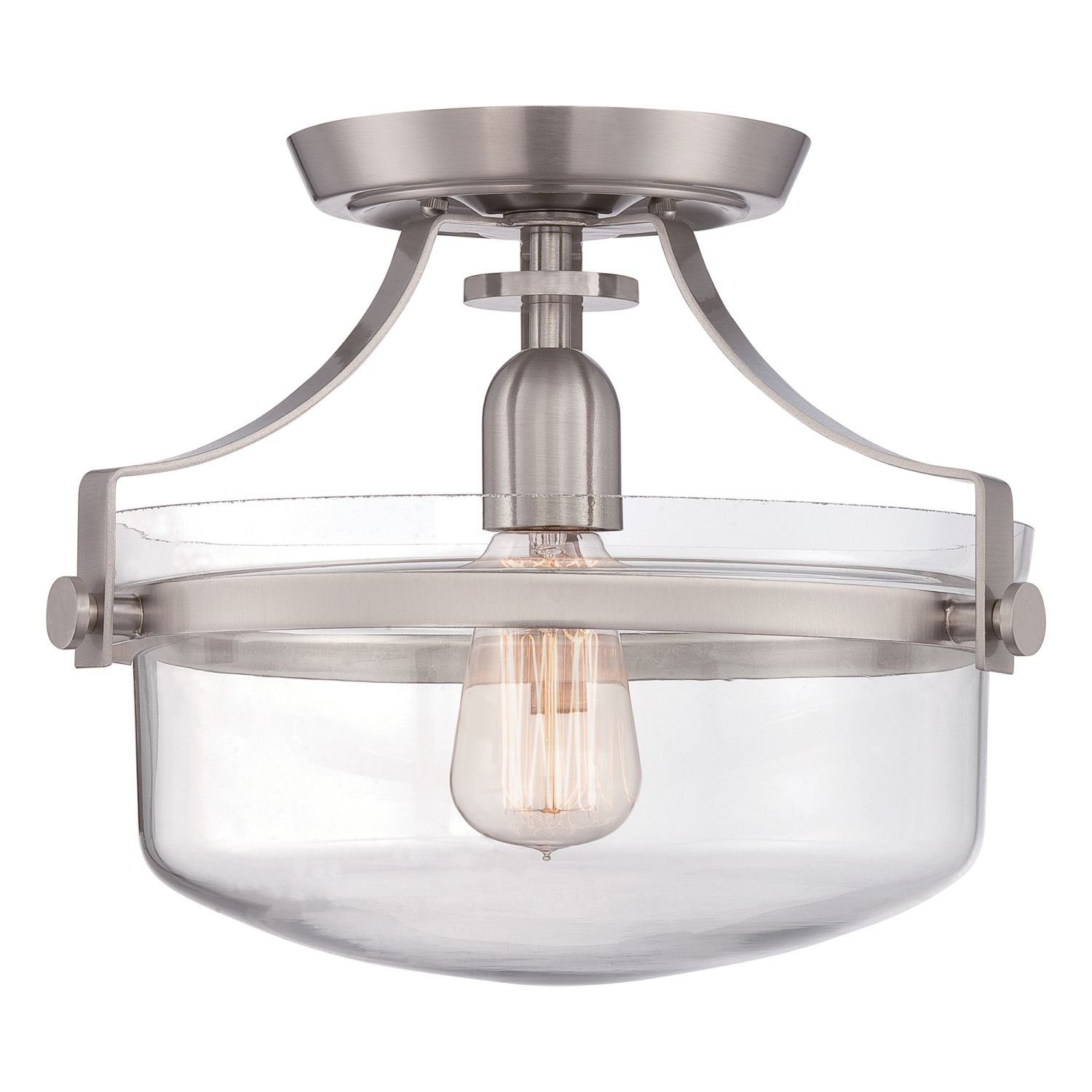 Licht-Erlebnisse Deckenleuchte Industrie Design Deckenlampe Esstisch Glas ohne Metall Esszimmer Leuchtmittel, E27 ALONSO