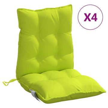 vidaXL Sitzauflage Niedriglehner-Auflagen 4 Stk. Neongrün Oxford-Gewebe, (4 St)