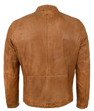 Milestone Lederjacke MSLacona Milestone - Herren Echtleder Lederjacke Lammnappa camel