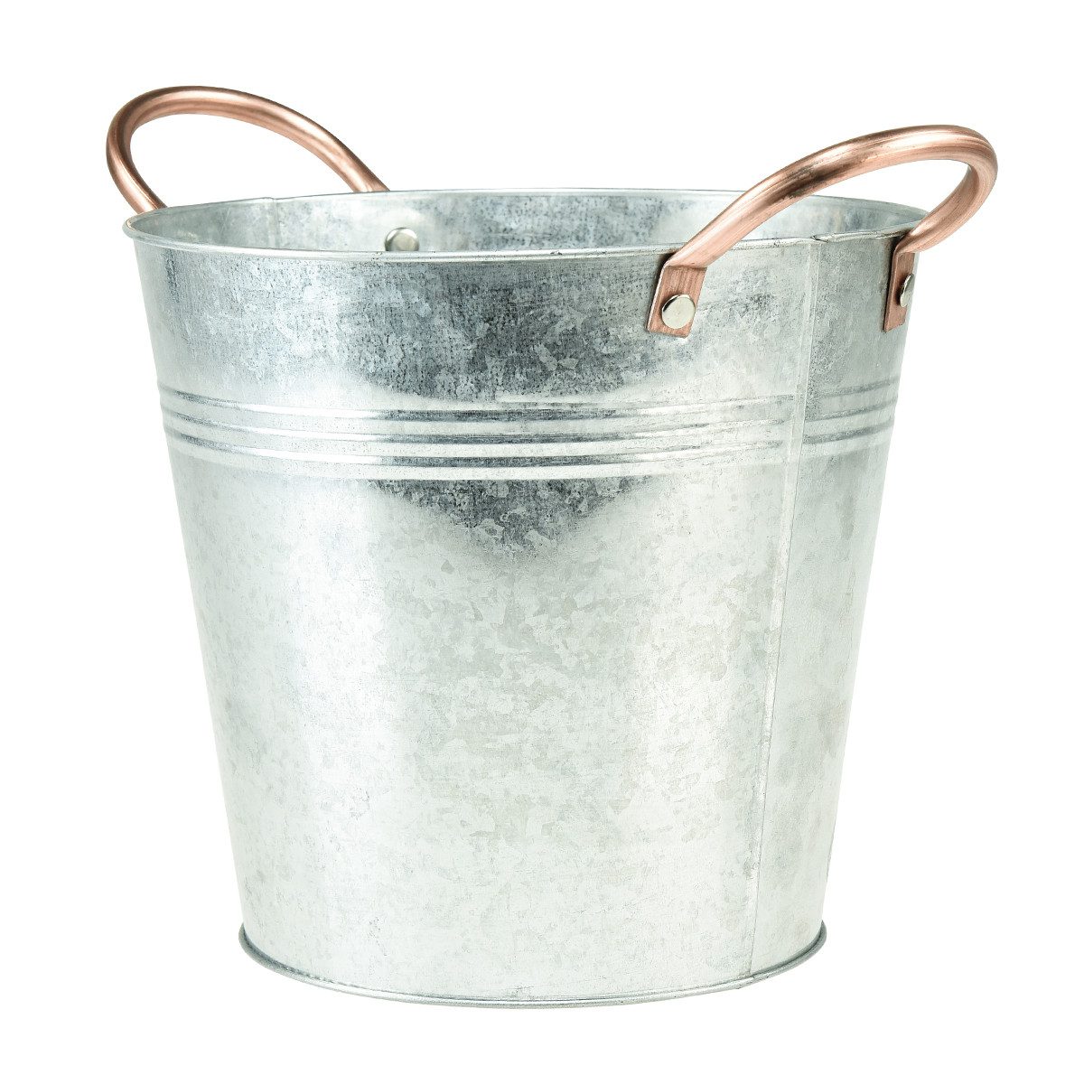 Florists Products Übertopf Metall-Deko Blumentopf mit Griffen für rustikale Deko und