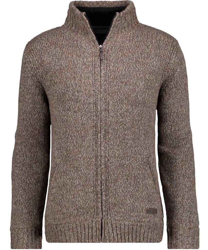 RAGMAN Strickjacke Carding zip with lining