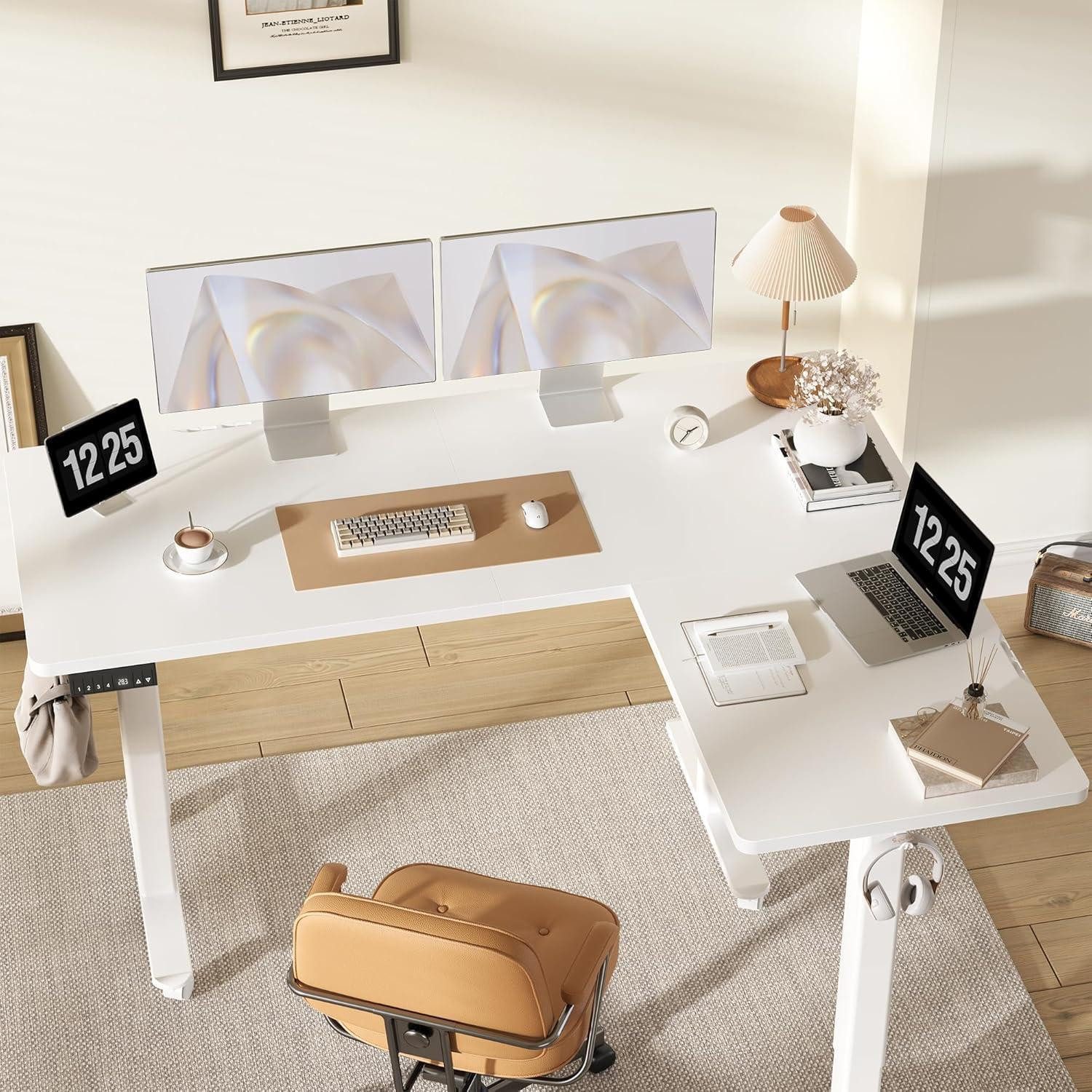 LuxusKollektion Eckschreibtisch Eckschreibtisch Höhenverstellbar 160x140cm günstig online kaufen