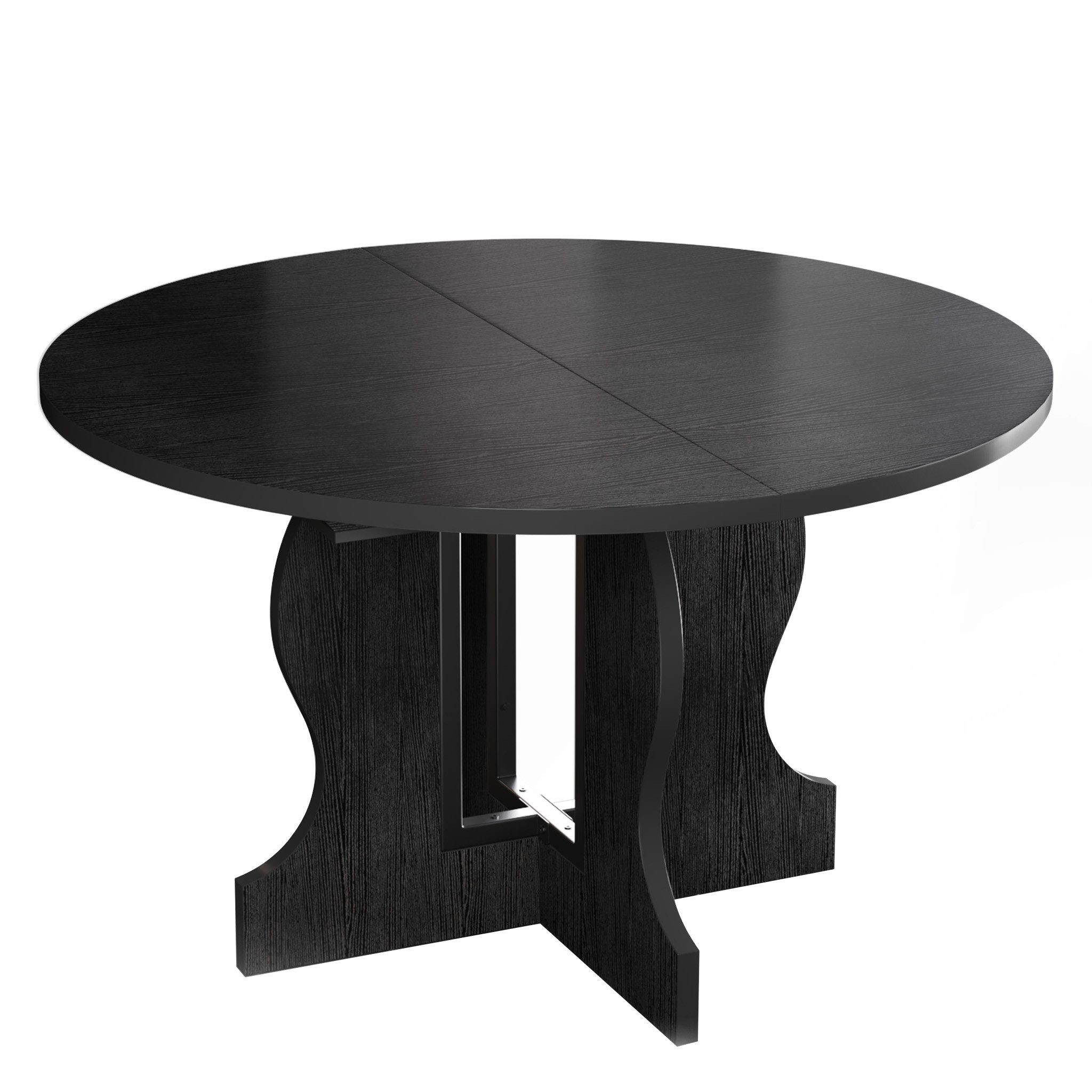 Mondeer Esstisch Ausziehbarer Runder Esstisch (110-150 cm), mit massivem Ho günstig online kaufen