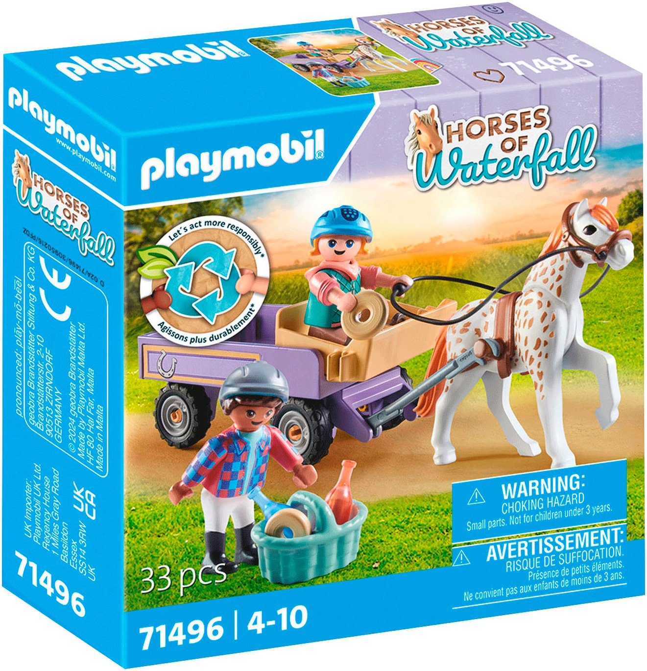 Playmobil® Ponykutsche (71496), Horses of Waterfall Konstruktions-Spielset, günstig online kaufen