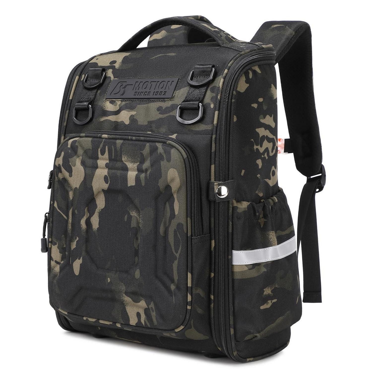 LuxusKollektion Schulranzen Schulranzen Jungen Camouflage Schwarz 1-6 Klasse