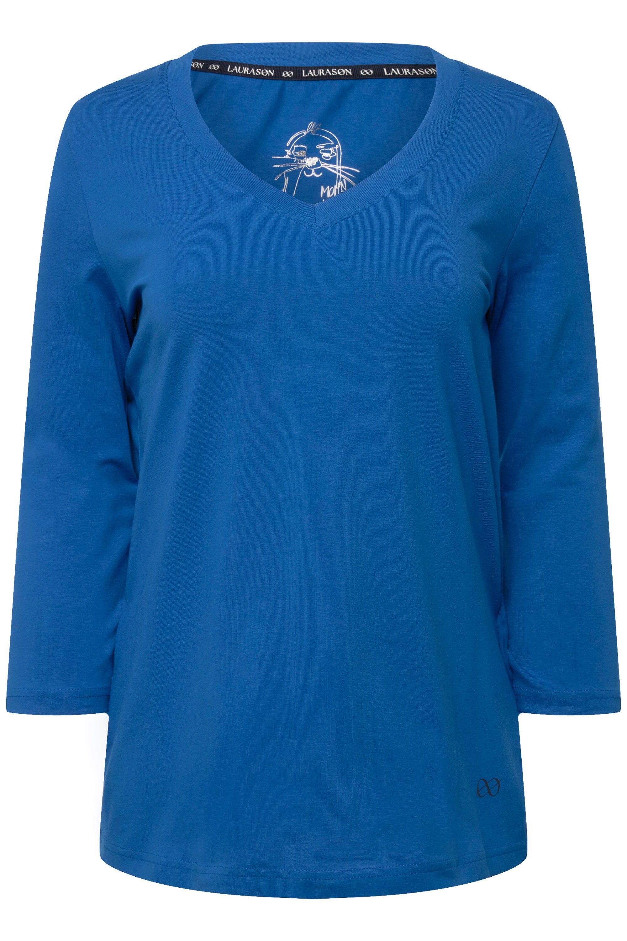 Laurasøn T-Shirt Basic-Shirt V-Ausschnitt 3/4-Arm günstig online kaufen
