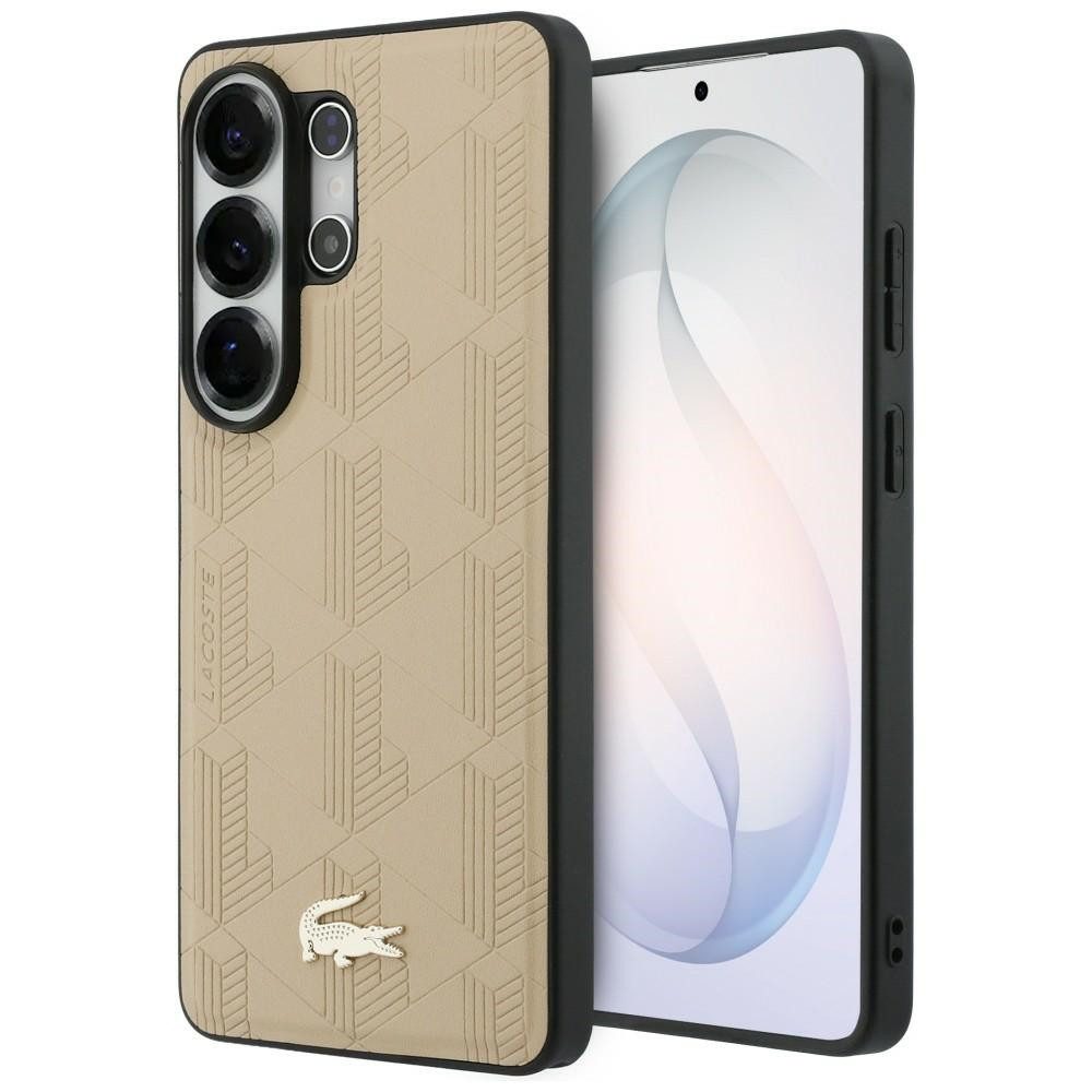 Lacoste Handyhülle Galaxy S26 Ultra Kunstleder beige MagSafe Logo goldfarbig 6,9 Zoll, Kantenschutz
