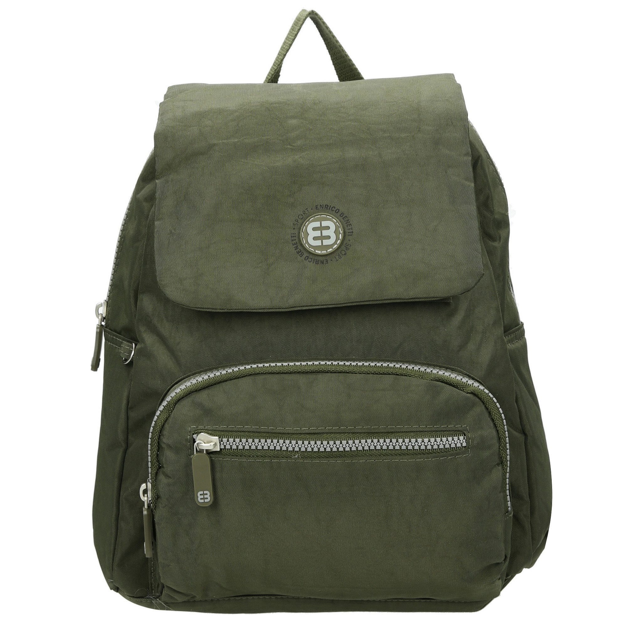 Enrico Benetti Freizeitrucksack dunkelgrüner kleiner Stoffrucksack mit Klappe Damerucksack