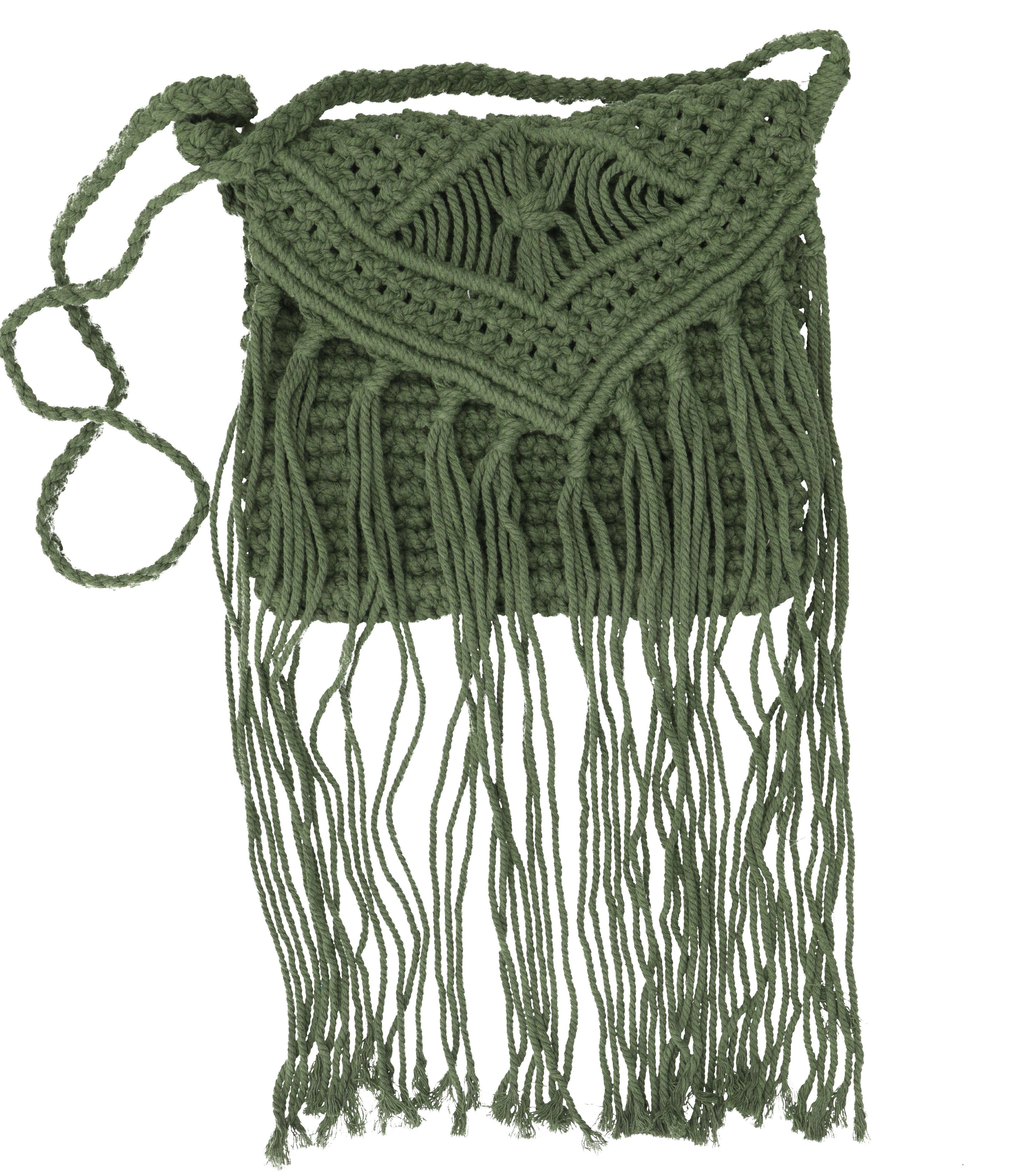 Guru-Shop Schultertasche Makramee Umhängetasche, Boho Schultertasche günstig online kaufen