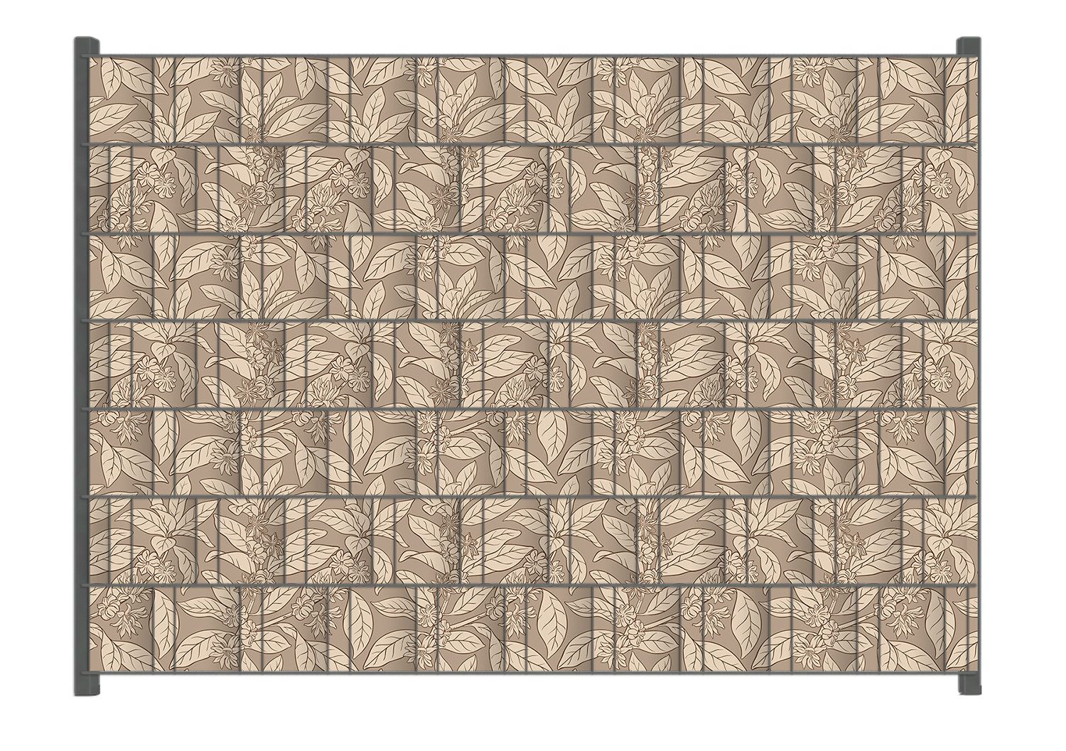 Wallario Sichtschutzstreifen Florales Muster, für Stabmattenzäune geeignet