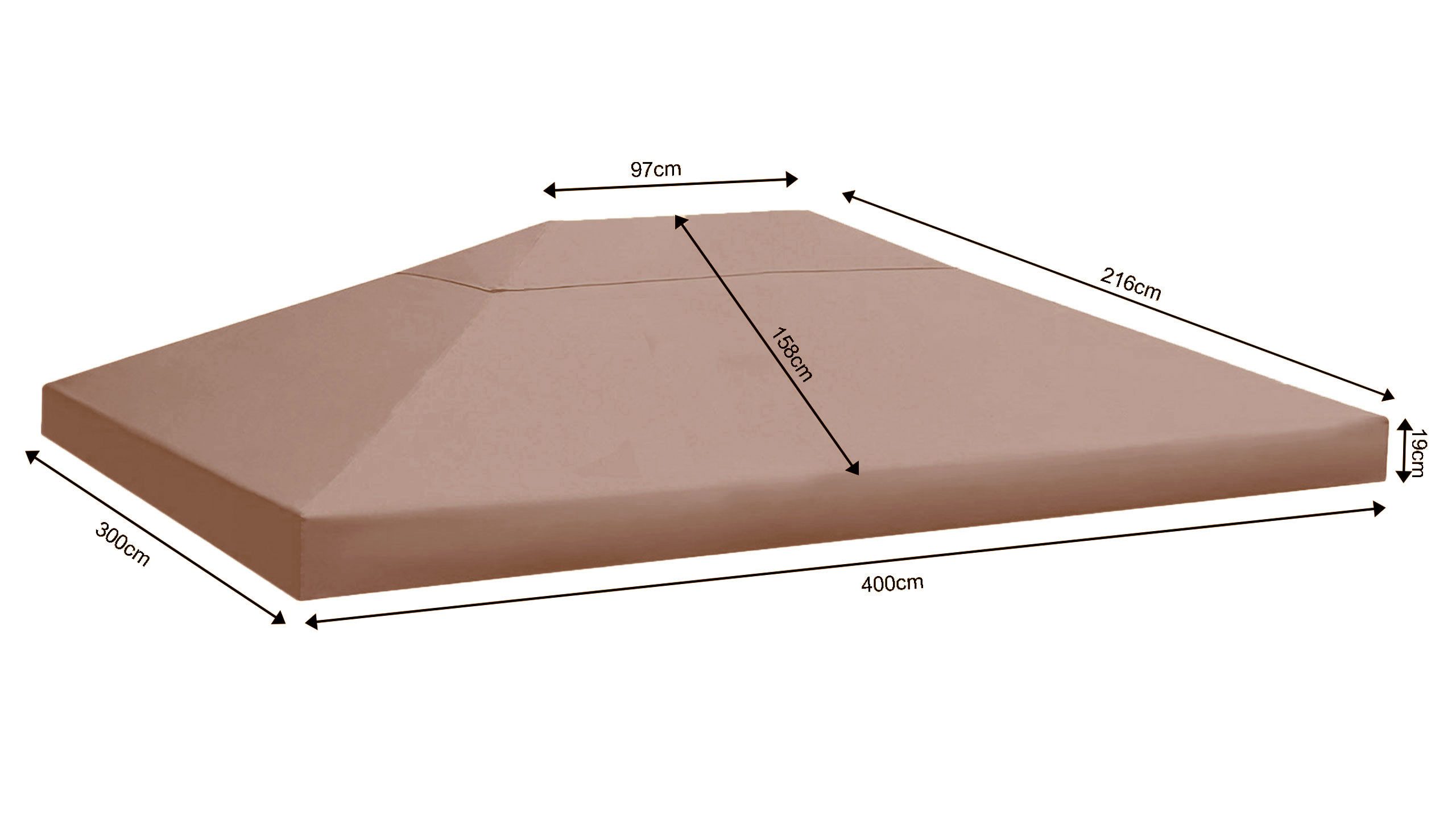 Quick Star Pavillon-Ersatzdach Ersatzdach Rankpavillon 3x4m günstig online kaufen