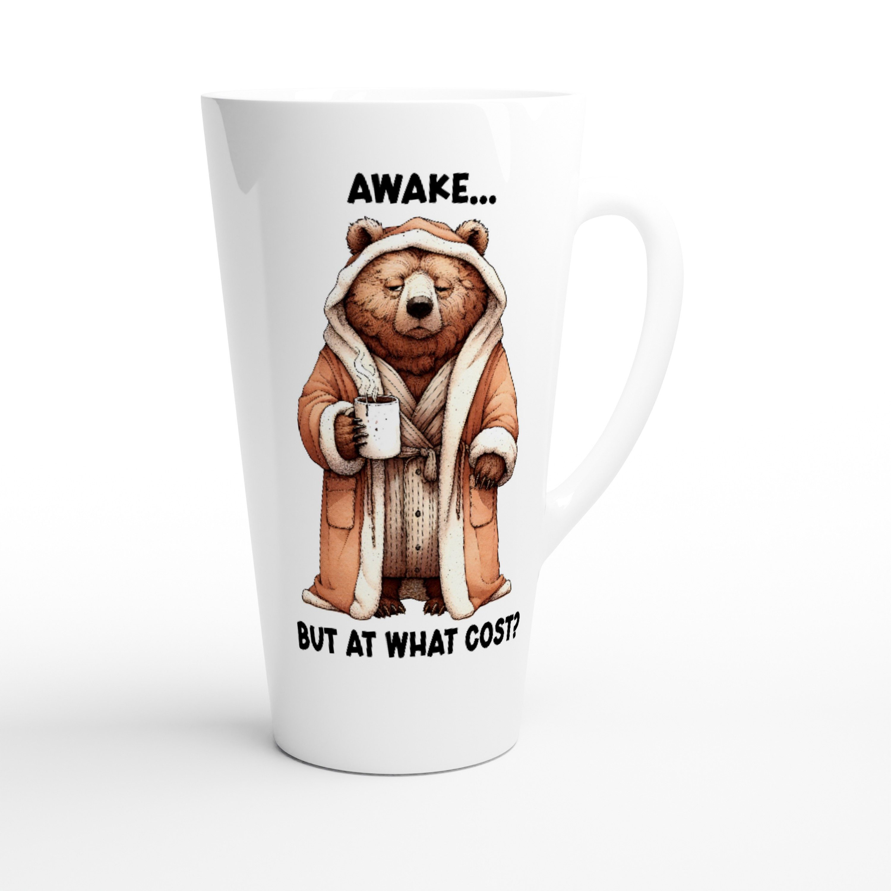 Alltagszauber Latte-Macchiato-Tasse Jumbo-Tasse HALBSCHLAF, Keramik, extra groß, für ca. 500ml Inhalt