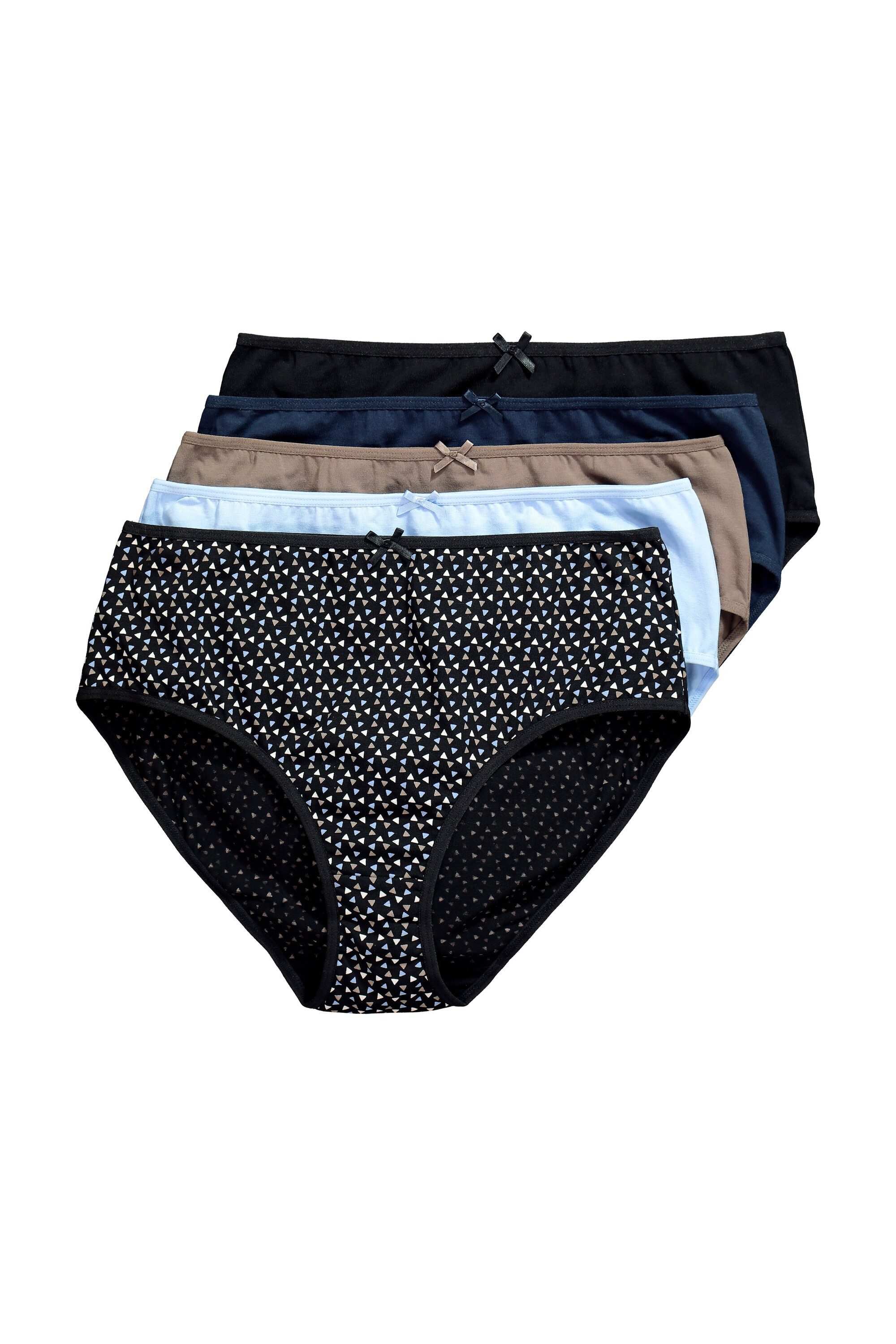 Midislip Midislips 5er-Pack Muster/einfarbig