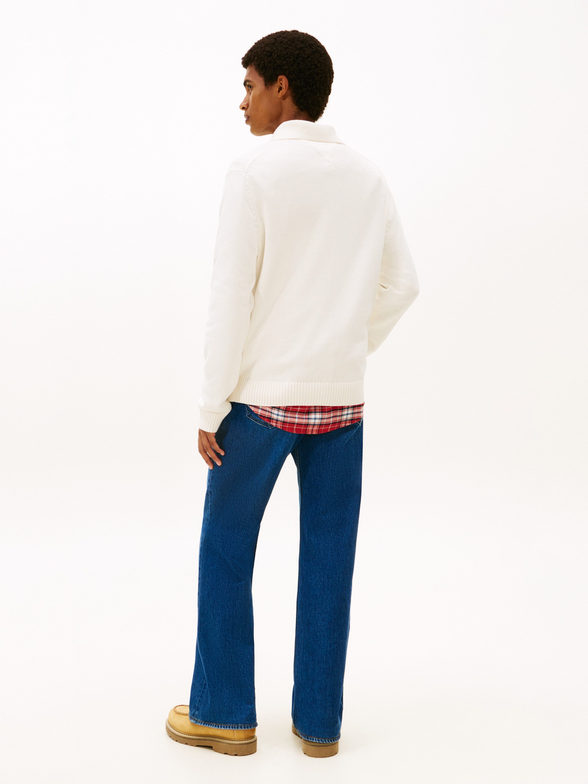 Tommy Jeans Polokragenpullover TJM ESSENTIAL POLO slim fit, Feinstrick