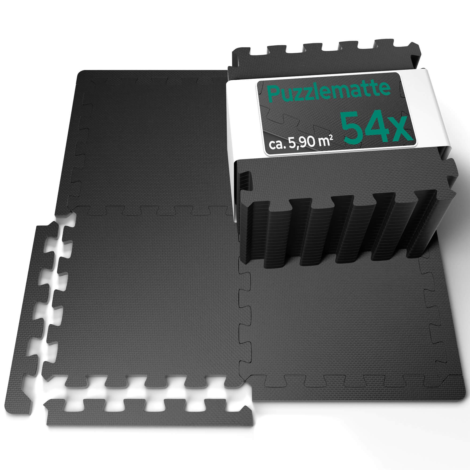 Sportmatte Bodenschutzmatte Schwarz Puzzlematte