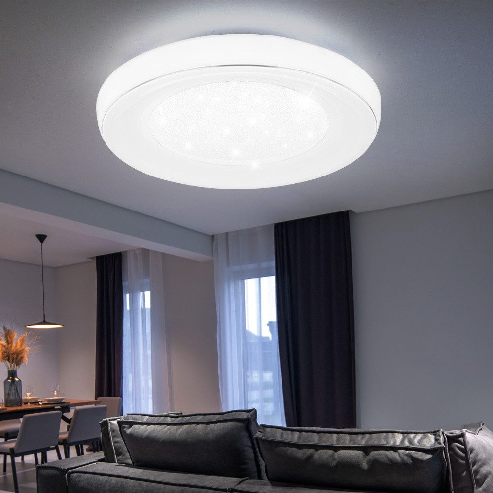 GLOBO LIGHTING LED Deckenleuchte, LED-Leuchtmittel fest verbaut, Warmweiß, Neutralweiß, Tageslichtweiß, LED Deckenleuchte dimmbar mit Fernbedienung