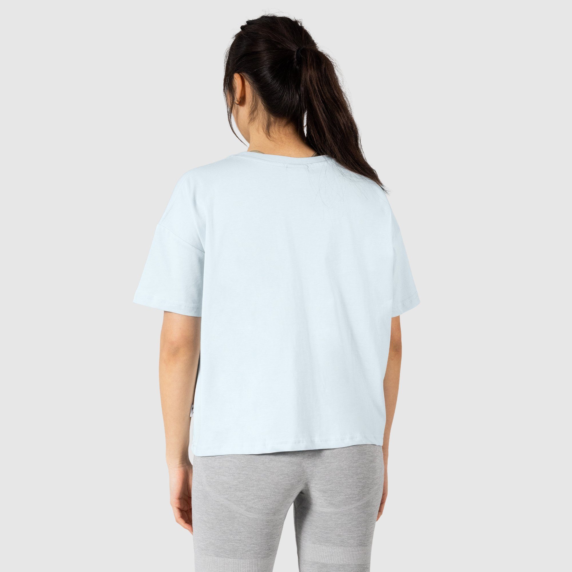 Smilodox T-Shirt Giana Oversize, 100% Hellblau Baumwolle