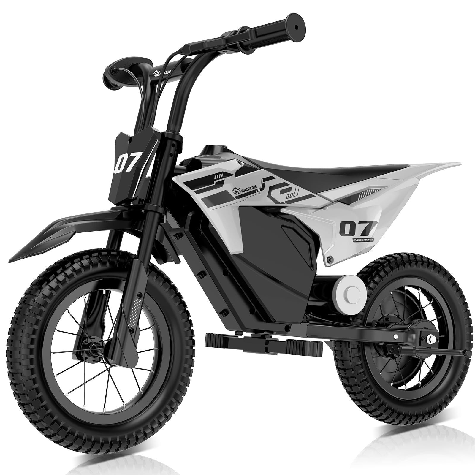 EVERCROSS TECH Elektro-Kindermotorrad Elektro Motorrad mit 150W Motor, 12 Zoll Luftreifen, 5,2AH, MAX 10KM Lange Reichweite, Elektromotorrad für Kinder
