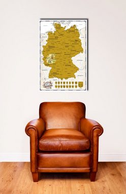 empireposter Poster Rubbelkarte Deutschland Landkarte Poster 61x91,5 cm
