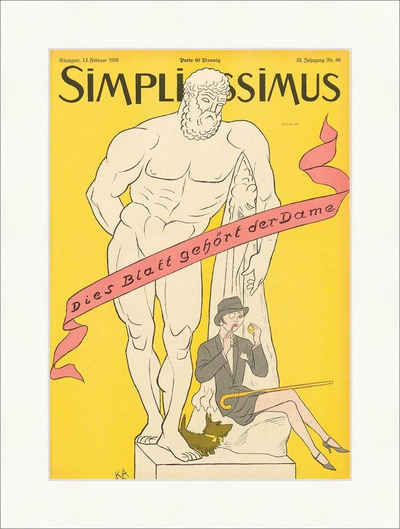 Kunstdruck Titelseite der Nummer 46 von 1928 Karl Arnold Dame Blatt Simplicissimu, (1 St)