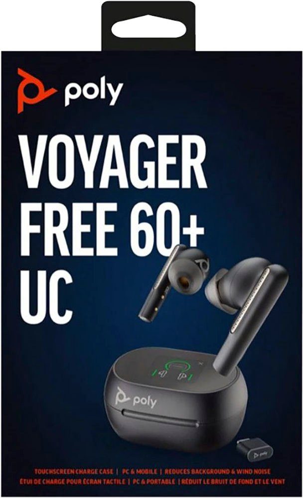 Poly Voyager Free USB-C/A) wireless UC Noise 60+ (ANC), In-Ear-Kopfhörer Cancelling (Active