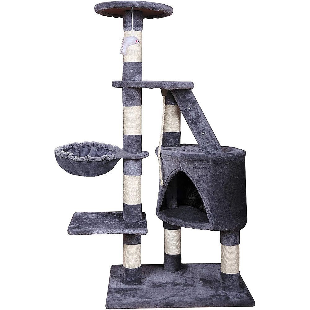 Kratzbaum Katzenkratzbaum Kratzbaum Anthrazit Katzenbaum 120CM Kletterbaum