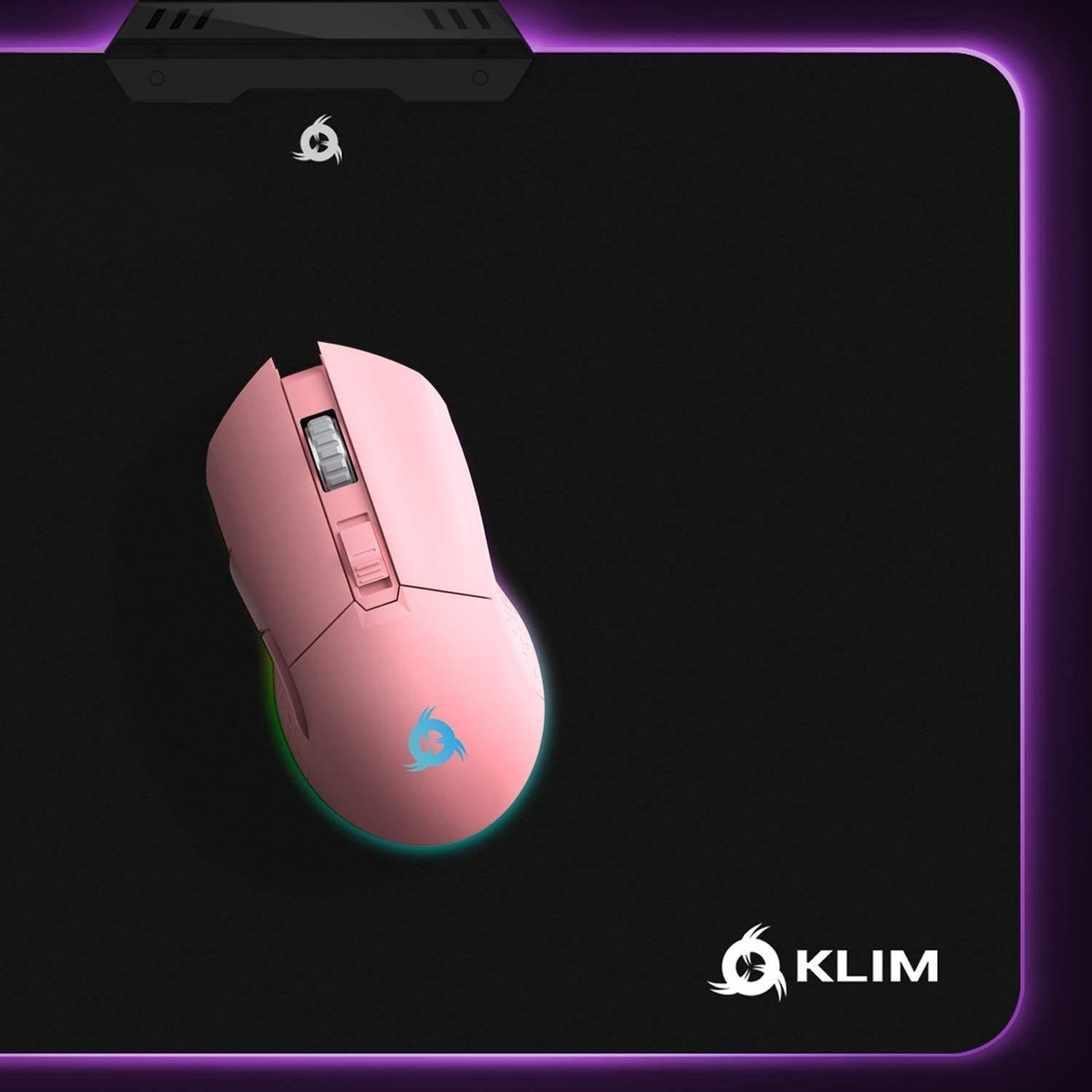 ergonomisch (Funk,  mit für Pink Hände, Gaming-Maus, hochleistungs beide KLIM wireless DPI-Anpassung Black wiederaufladbar) Blaze Gaming-Maus