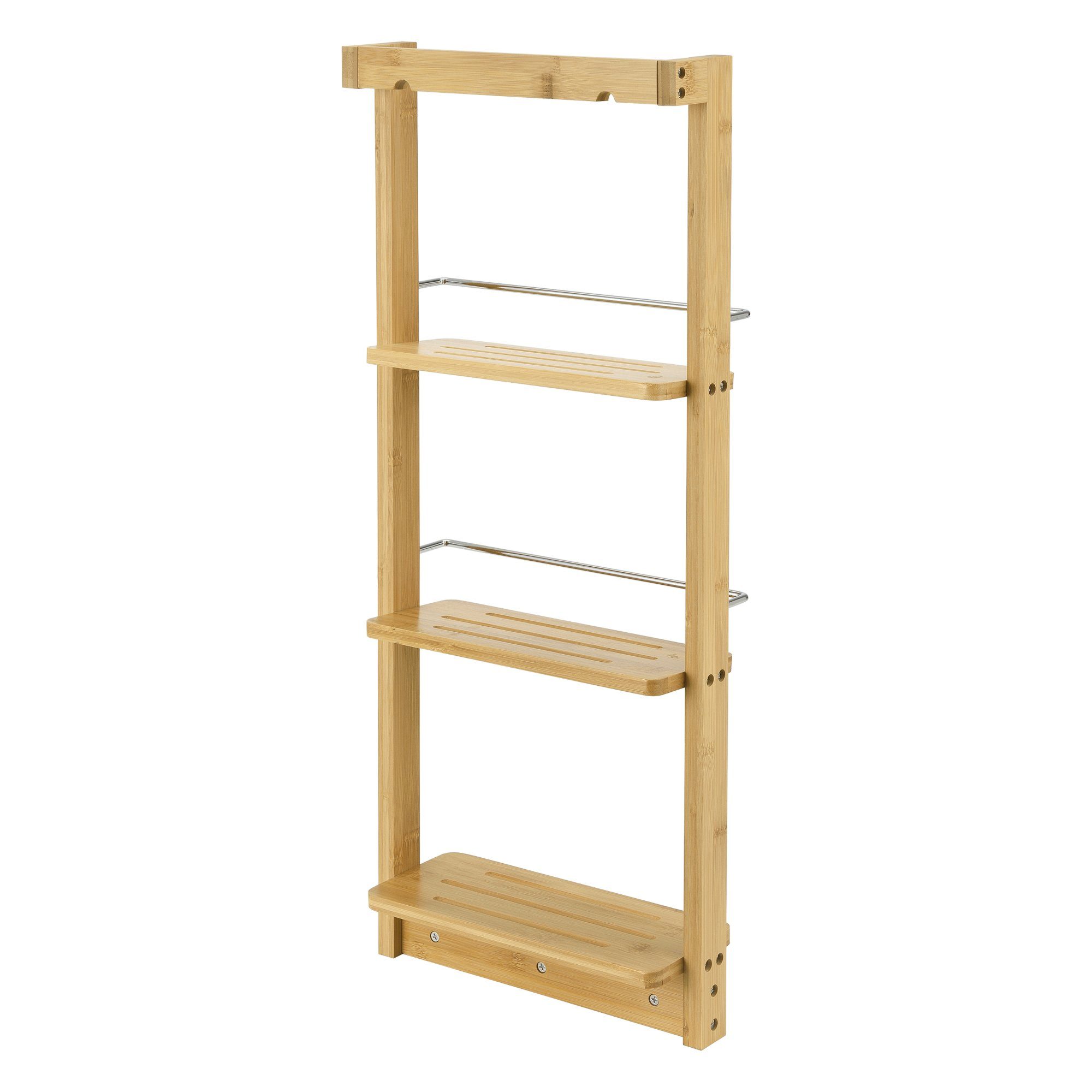en.casa Wandregal, »Lidingö« Bambus Schweberegal Badregal 3 Ablagen 3 Haken günstig online kaufen