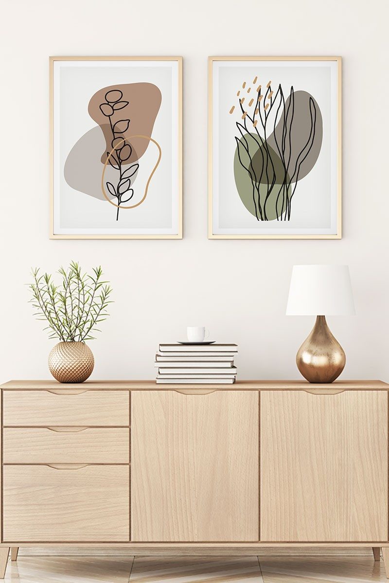 Leinwandbild Painting: 100% MDF (Thickness: 3 mm), 30 x 40 cm (2 Pieces) E1167