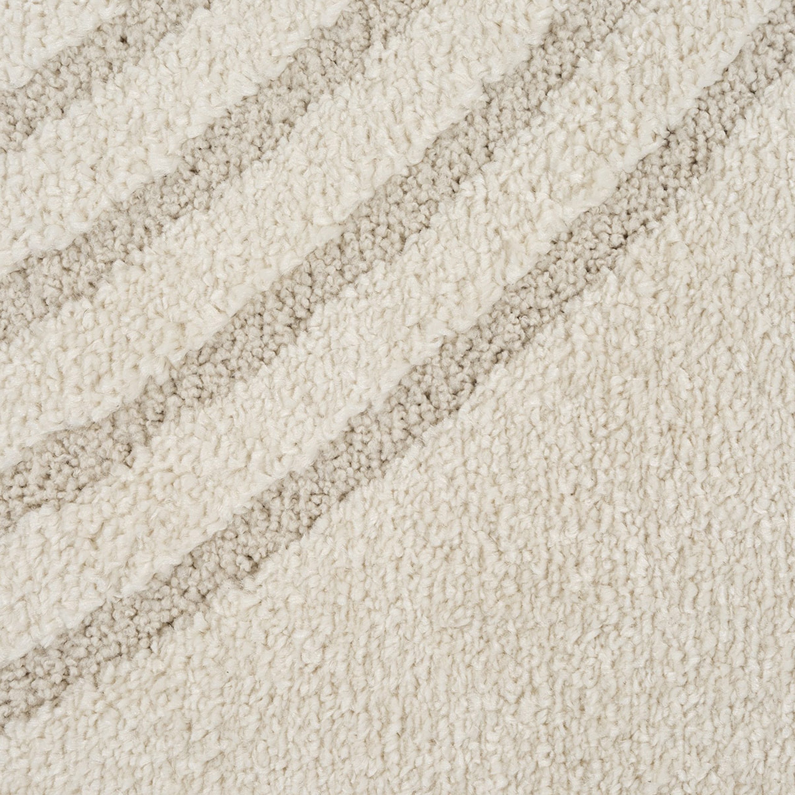 TeppichHome24 Teppich Schlafzimmer Wohnzimmer Teppich Hoch- Tiefeffekt Bogenmuster Creme, rechteckig, Höhe: 12 mm – Bild 3 von 5