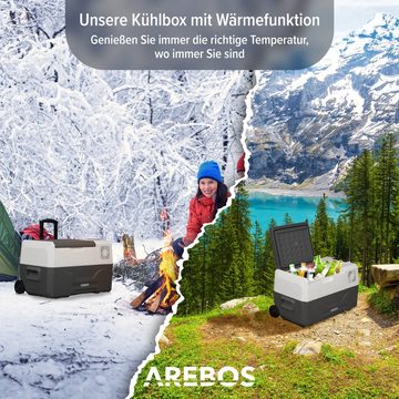 Arebos Kühlbox Kompressor mit Rollen elektrisch Gefrierbox APP-Steuerung 27L - 47L, Ablassschraube zum Wasserentfernen