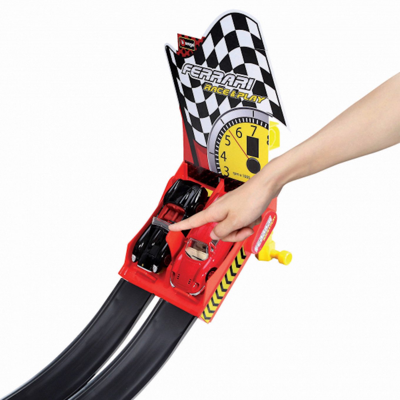Bburago Spielzeug-Auto Bburago Ferrari Dual Loop inkl. 2 Autos, Doppel-Looping