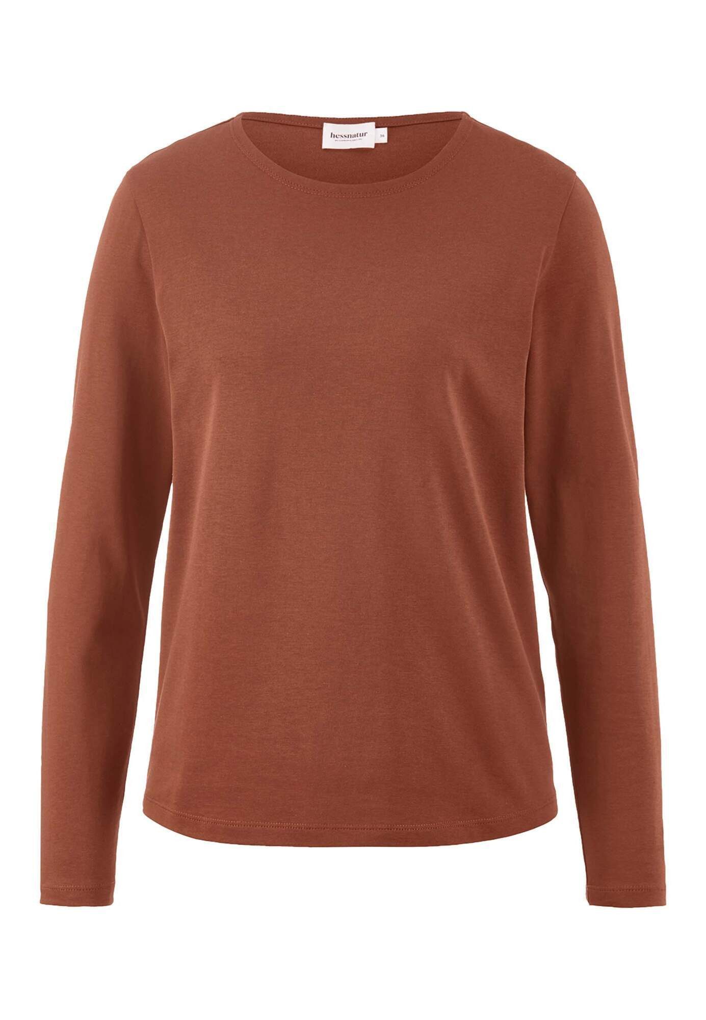 Hessnatur T-Shirt Langarm Regular aus reiner günstig online kaufen