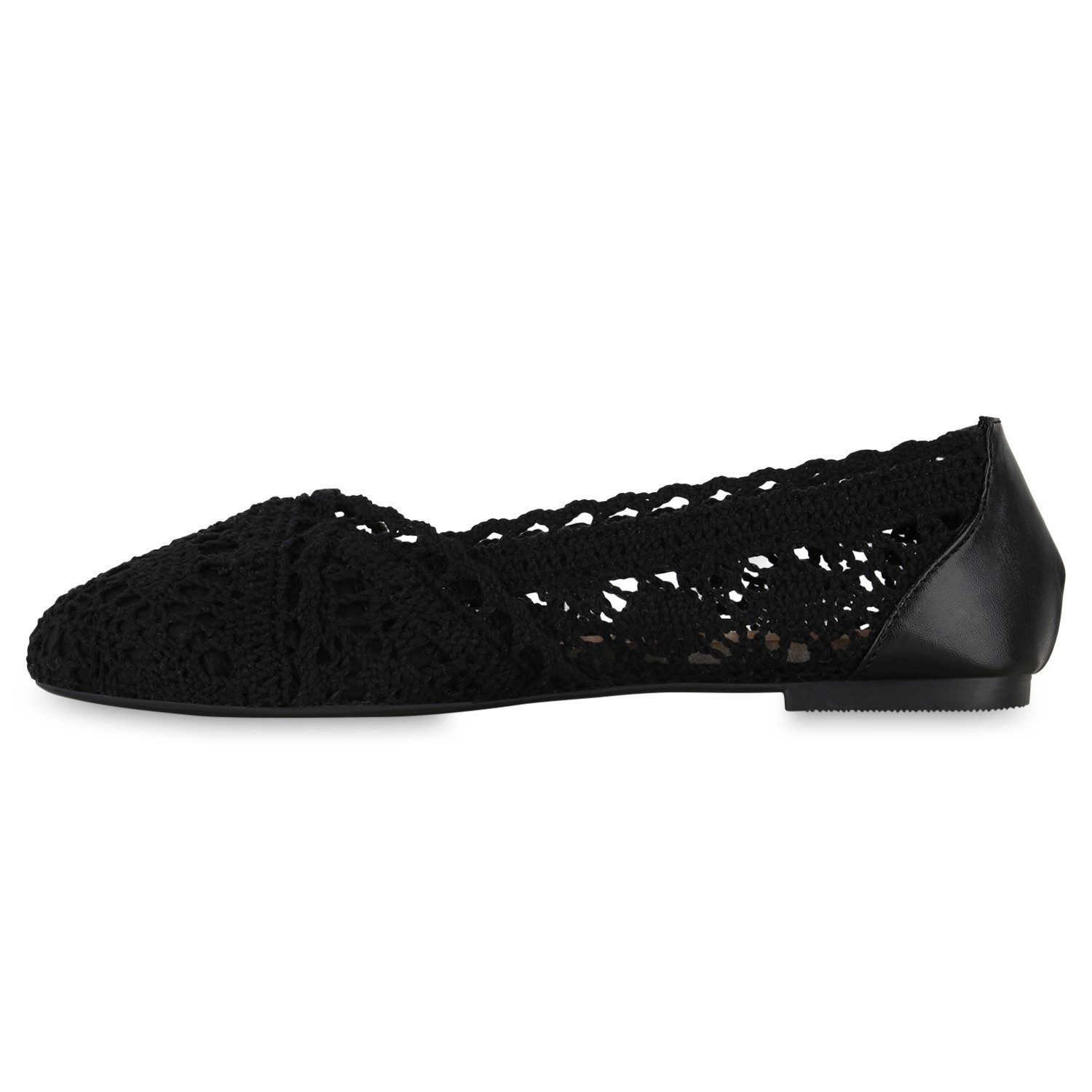 VAN HILL 21592237 TH F169-21(F109-11)[TH] Damen Ballerinas Black 37 Ballerina Damen Klassische Ballerinas Slippers Bequeme Spitze Stoff