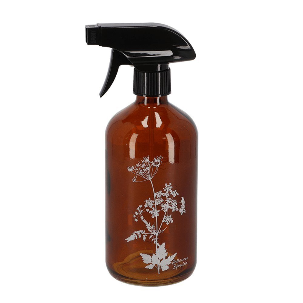 esschert design Zerstäuberflasche 2er-Set Sprühflaschen - braun - 0,5 l – Wildflower-Motiv