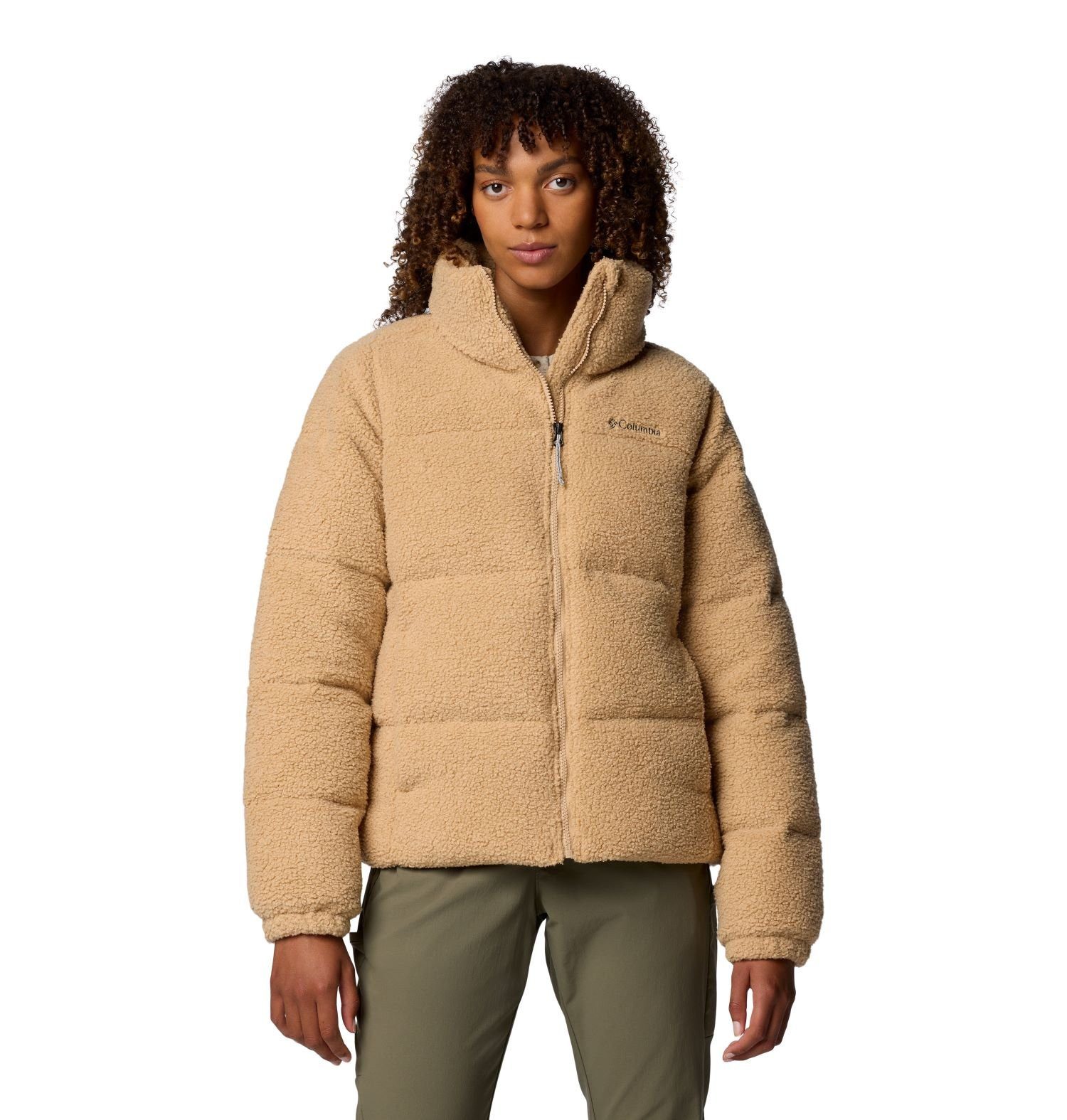 Columbia Winterjacke Winter-Fleecejacke Puffect Sherpa (Thermarator™ Isolierung) hellbraun
