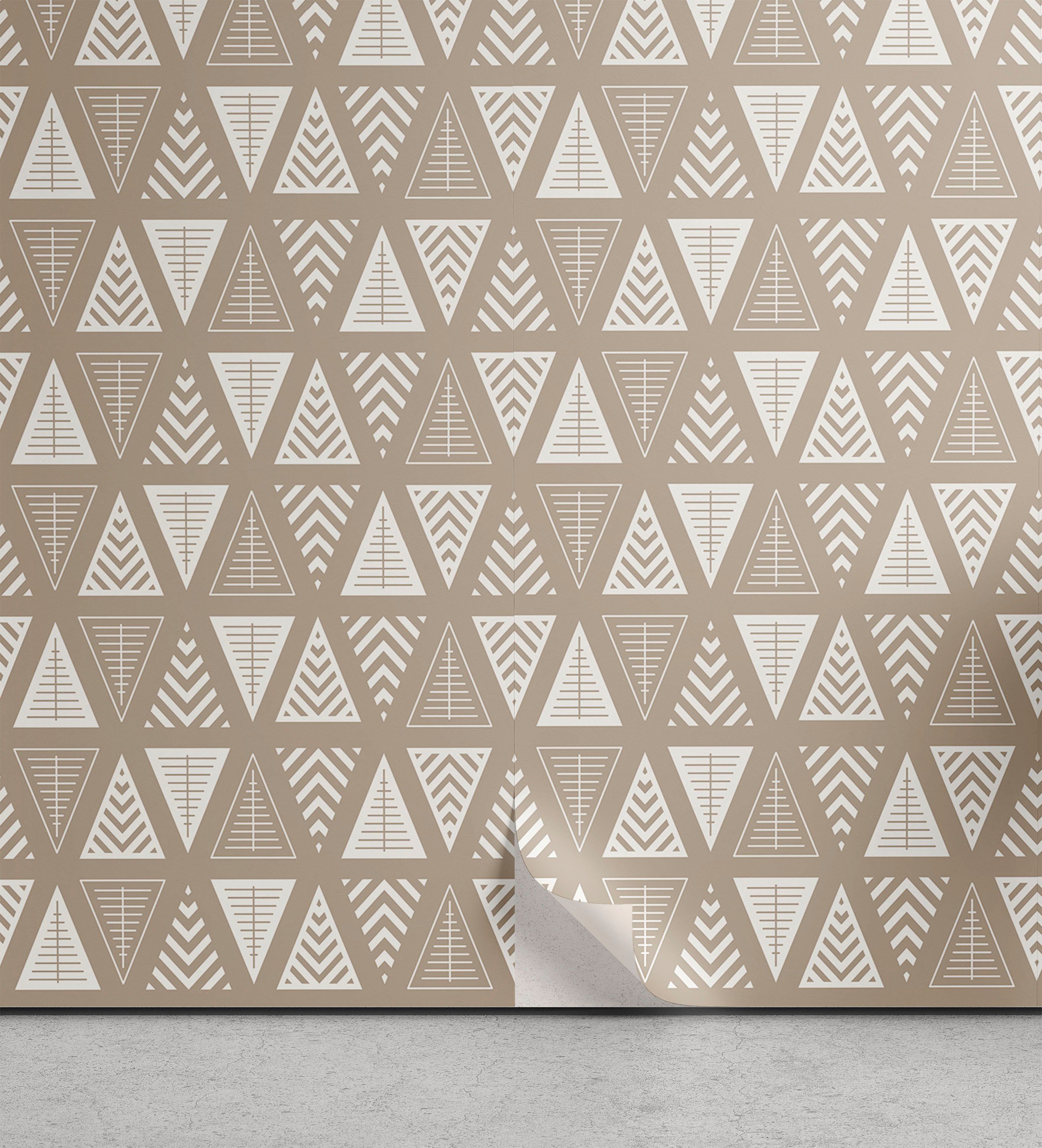 Abakuhaus Vinyltapete selbstklebendes Wohnzimmer Küchenakzent, Geometrisch Abstrakt Neutral Triangle