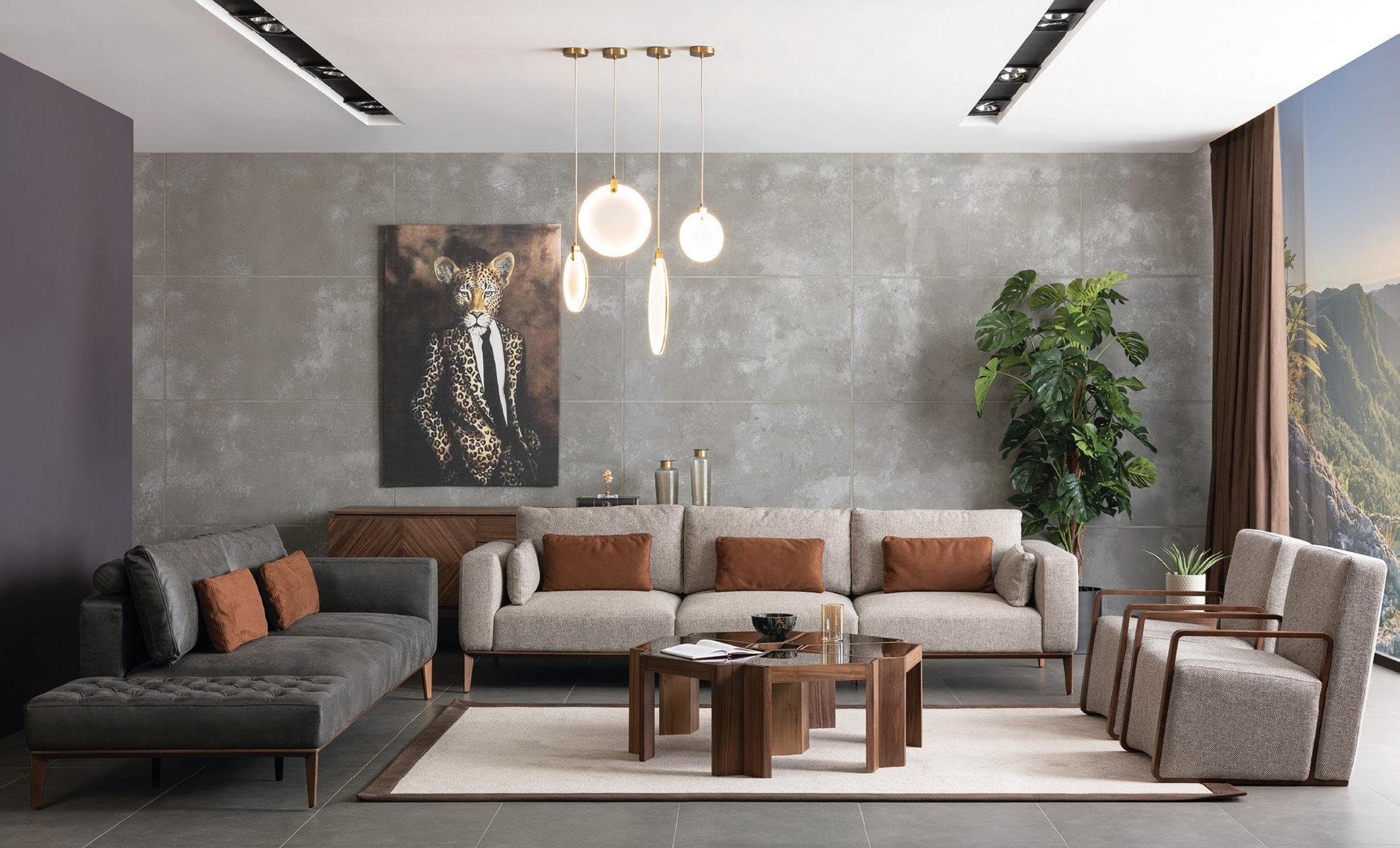 JVmoebel Sofa Großer Brauner Couch in Designer Luxus Made Möbel Viersitzer Europe Neu