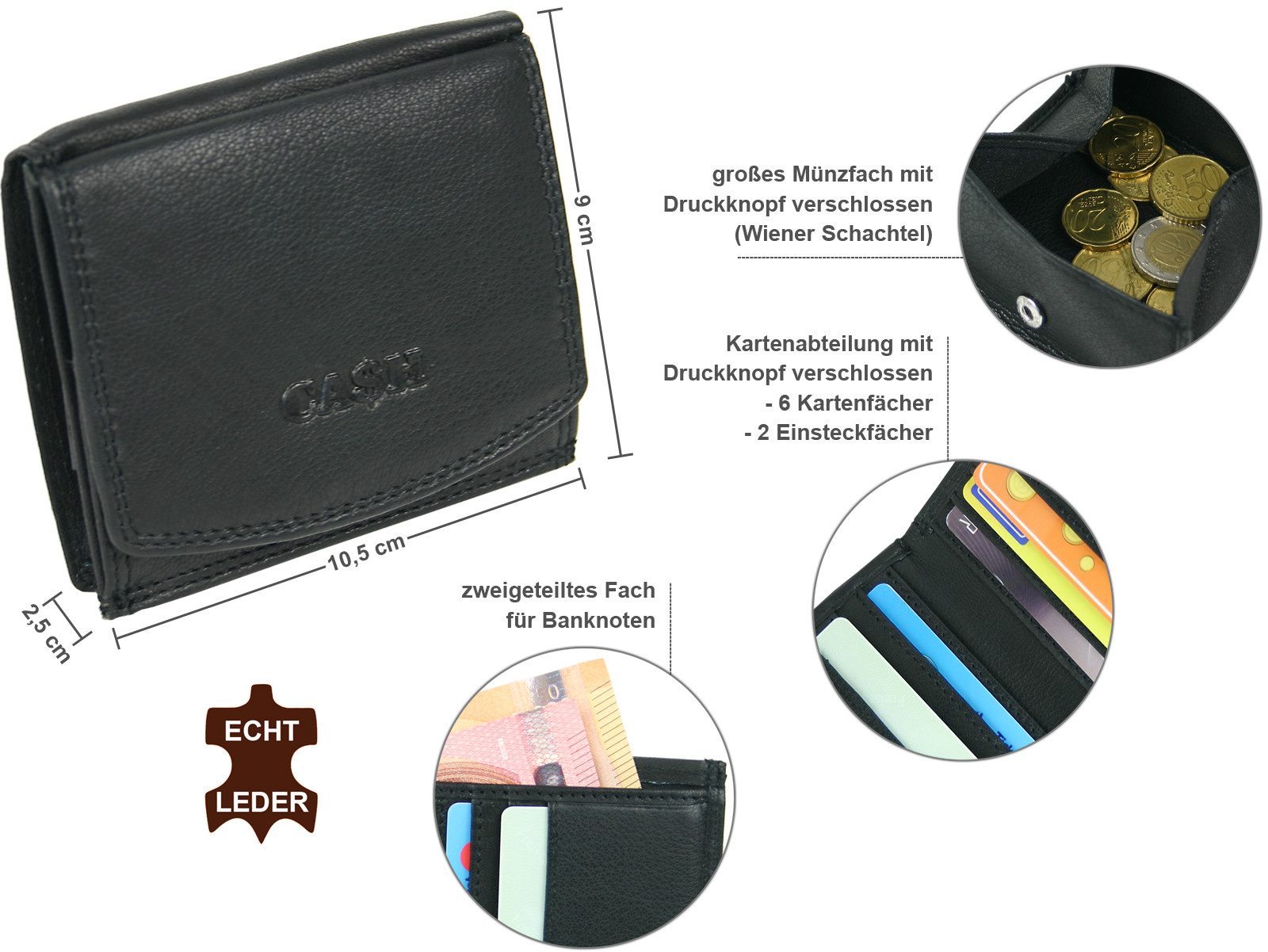 CA$H Geldbörse Mini-Geldbörse, Schlüsseltasche, Ausweishülle, Passhülle, günstig online kaufen