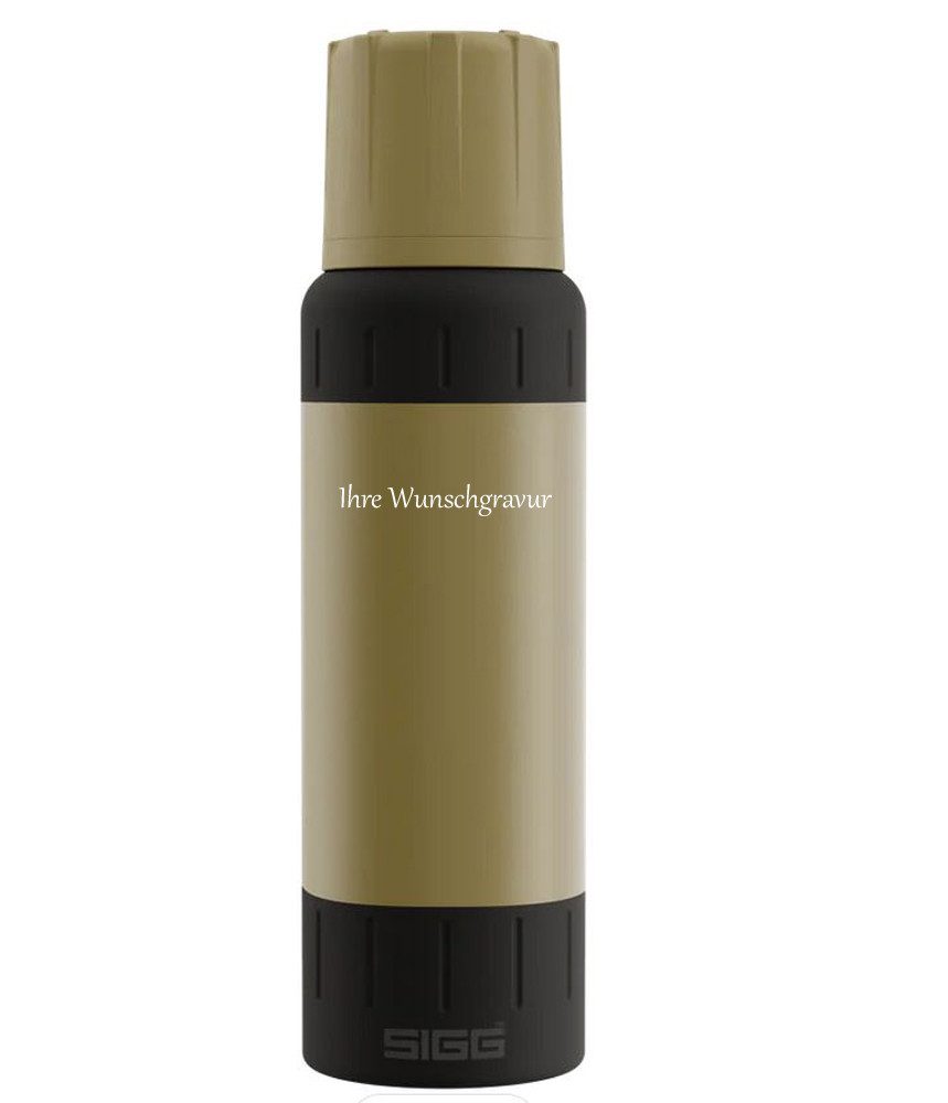 Sigg Isolierflasche Sigg Thermo Trinkflasche Alpine Star 1.0 L, mit Ihrer persönlichen Wunschgravur