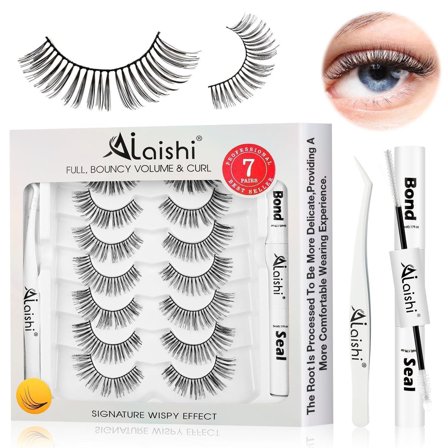 LuxusKollektion Bandwimpern Wimpern Set Anfänger 7 Paar Natur Look