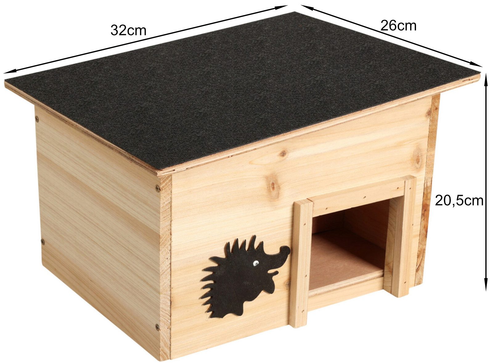 Koopman Igelhaus Igelhotel Igelhütte 32x26cm Kiefernholz Bausatz Demontiert, Igelhütte, Bausatz, Winterquartier, Kiefernholz, Montage