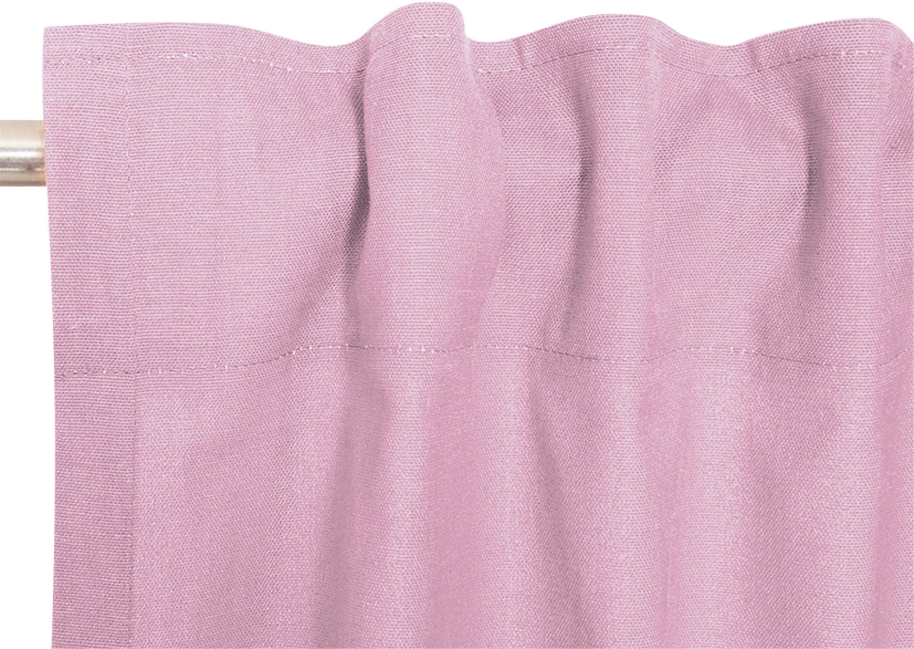 Esprit, blickdicht nachhaltiger verdeckte Neo, Baumwolle, aus flieder/rosa/mauve Schlaufen St), (1 blickdicht, Vorhang