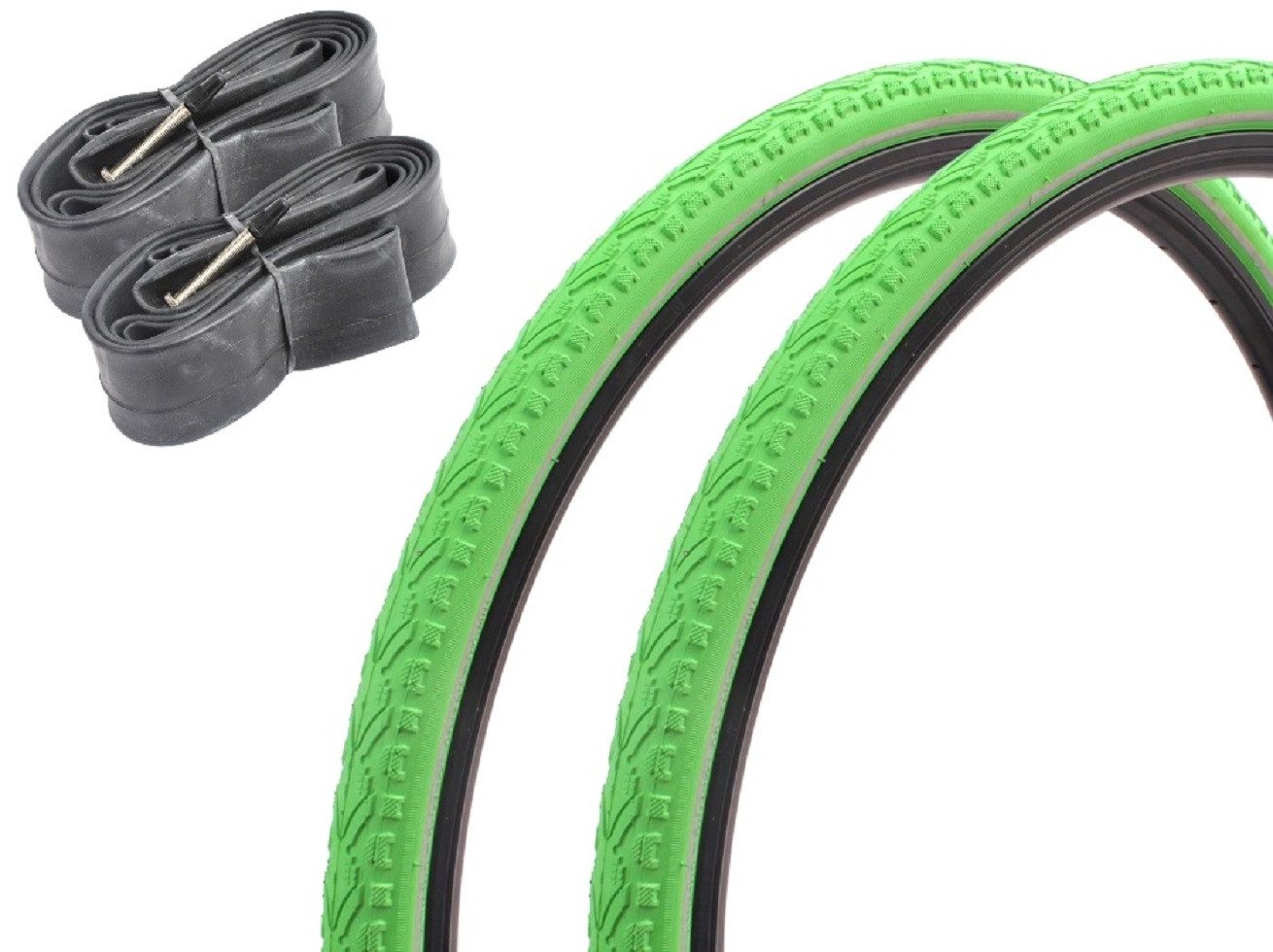KHEbikes Fahrradreifen Rennrad Reifen Set KENDA Khan 28 Zoll 700x38C Grün inkl FV Schlauch, (1-tlg)