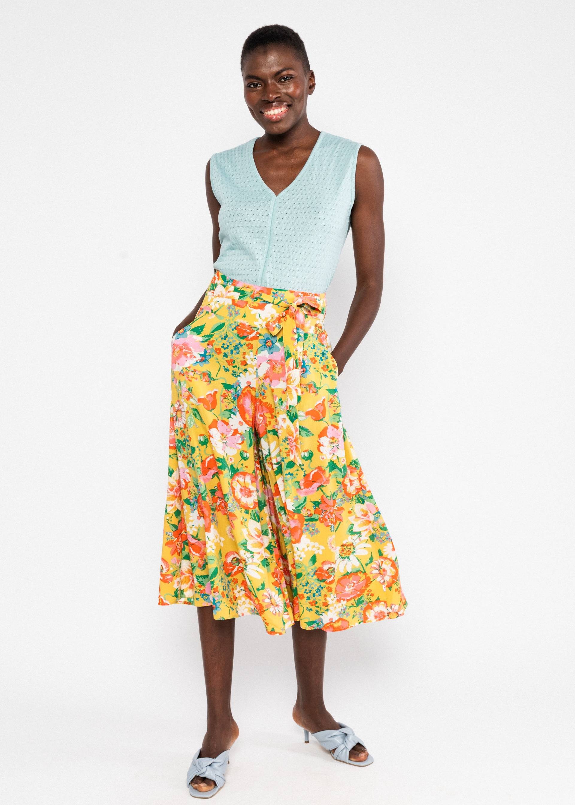 Blutsgeschwister Palazzohose - weite gemusterte Sommerhose Flotte Culottes von Blutsgeschwister