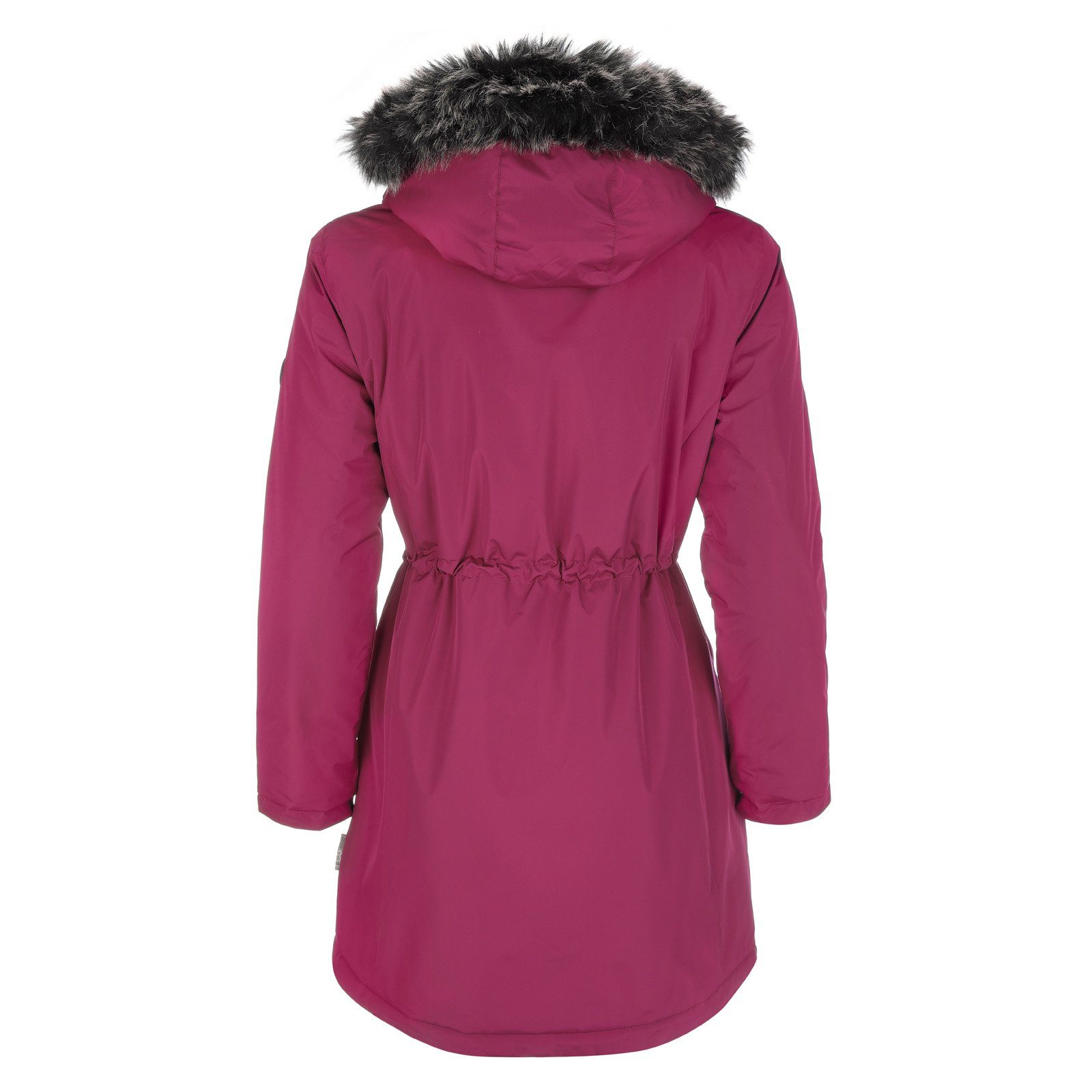 Coastguard Wintermantel Damen Kurzmantel Regenmantel mit Kapuze mit Pelzimitat und Taillenzug